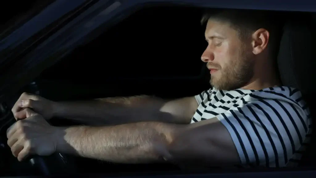 mikrospánok vodiča za volantom